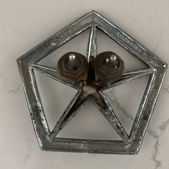 Vintage OEM Chrysler Star Emblem - Silver Used Condition - Picture 3 of 6